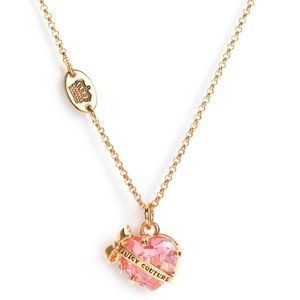 JUICY COUTURE 'Wish' Faceted Heart Necklace